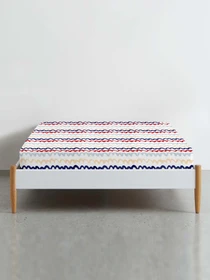 Простынь на резинке ранфорс WAVY LINES Cosas модель WavyLinesRedBlue_120 Фото