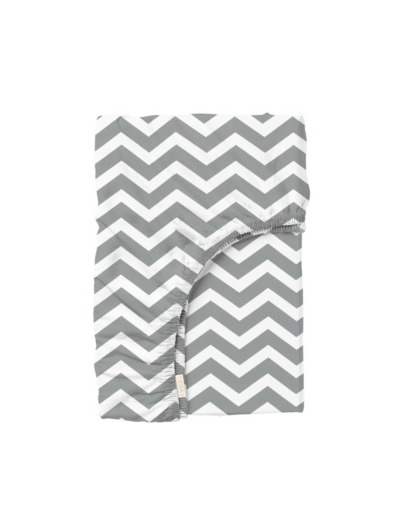 Простынь на резинке ранфорс GREY ZIGZAG Cosas модель ZigGrey_100x200x20 Фото