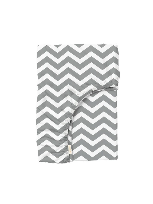 Простирадло на резинці ранфорс GREY ZIGZAG Cosas модель ZigGrey_100x200x20 Фото