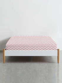 Простирадло на резинці ранфорс ROSE ZIGZAG Cosas модель ZigRose-5004_120 Фото