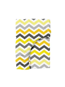 Простирадло на резинці ранфорс YELLOW ZIGZAG Cosas модель ZigYellowGrey_100x200x20 Фото