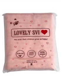 Плед Детский  Хлопок Муслин  - двухсторонний - Розовый Lovely Svi  модель 601254 Фото