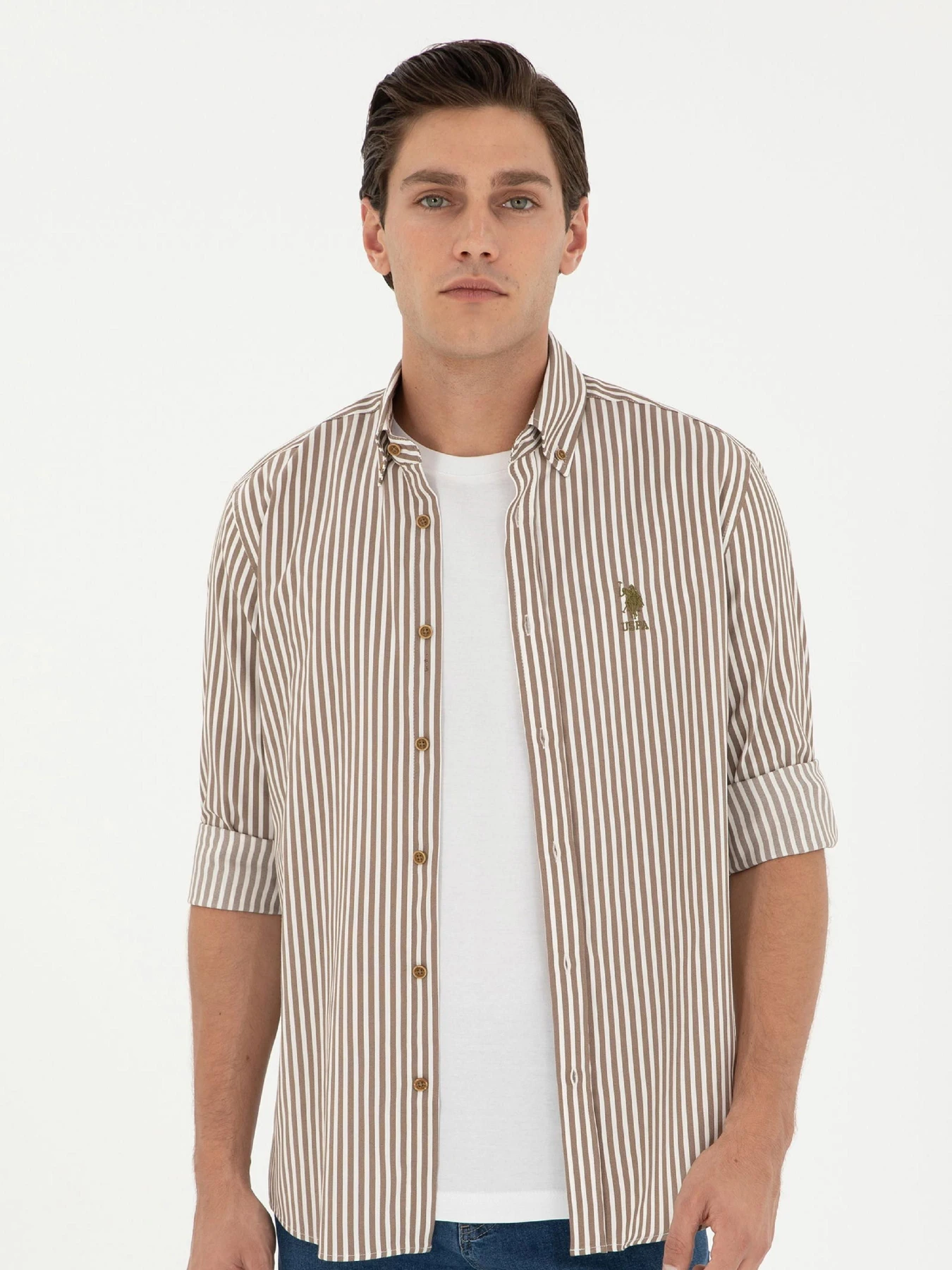 Рубашки US Polo модель G081SZ004.000.2004222.VR027 Фото