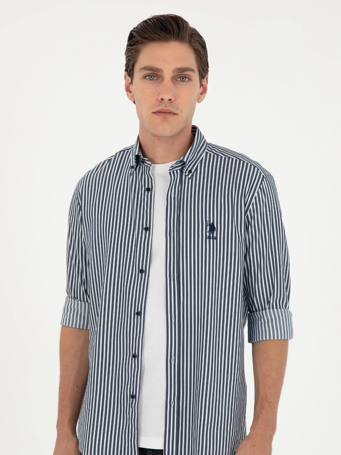 Рубашки US Polo модель G081SZ004.000.2004222.VR033 Фото