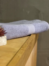 Рушник махровий з бортом бузкового кольору Light Blue Ecotton модель 25244 Фото