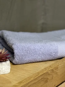 Рушник махровий з бортом бузкового кольору Light Blue Ecotton модель 25244 Фото