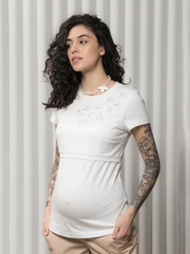 Футболки и поло Yula mama Romana модель RomanaNR-23.021WhiteYLMMTSH Фото