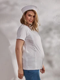 Футболки і поло Yula mama Una модель UnaNR-24.052WhiteYLMMTSH Фото