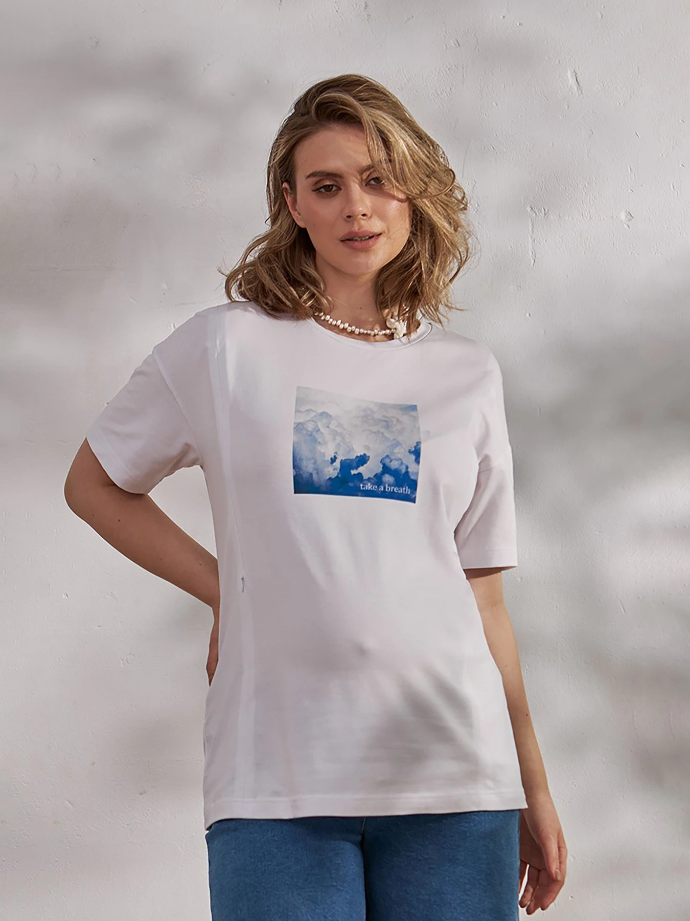 Футболки і поло Yula mama Clouds модель CloudsNR-24.062WhiteYLMMTSH Футболки і поло Yula mama Clouds модель CloudsNR-24.062WhiteYLMMTSH Фото