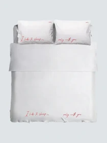 Комплект постільної білизни з  вишивкою "i like too sleep, only with you" LEVAN HOME модель 9839121 Фото