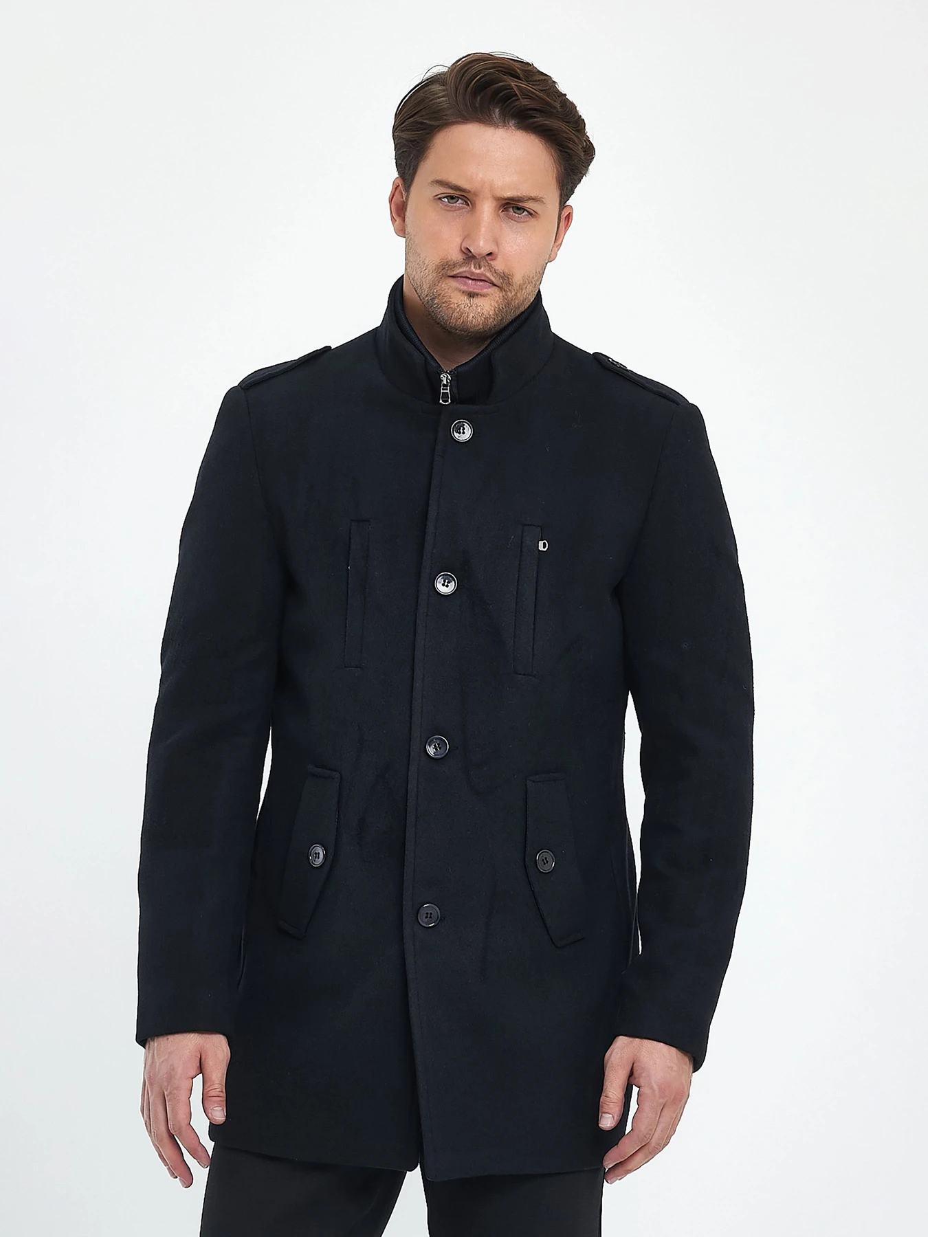 Пальто и плащи Trend Collection модель TC9679DarkBluePLTMN Фото