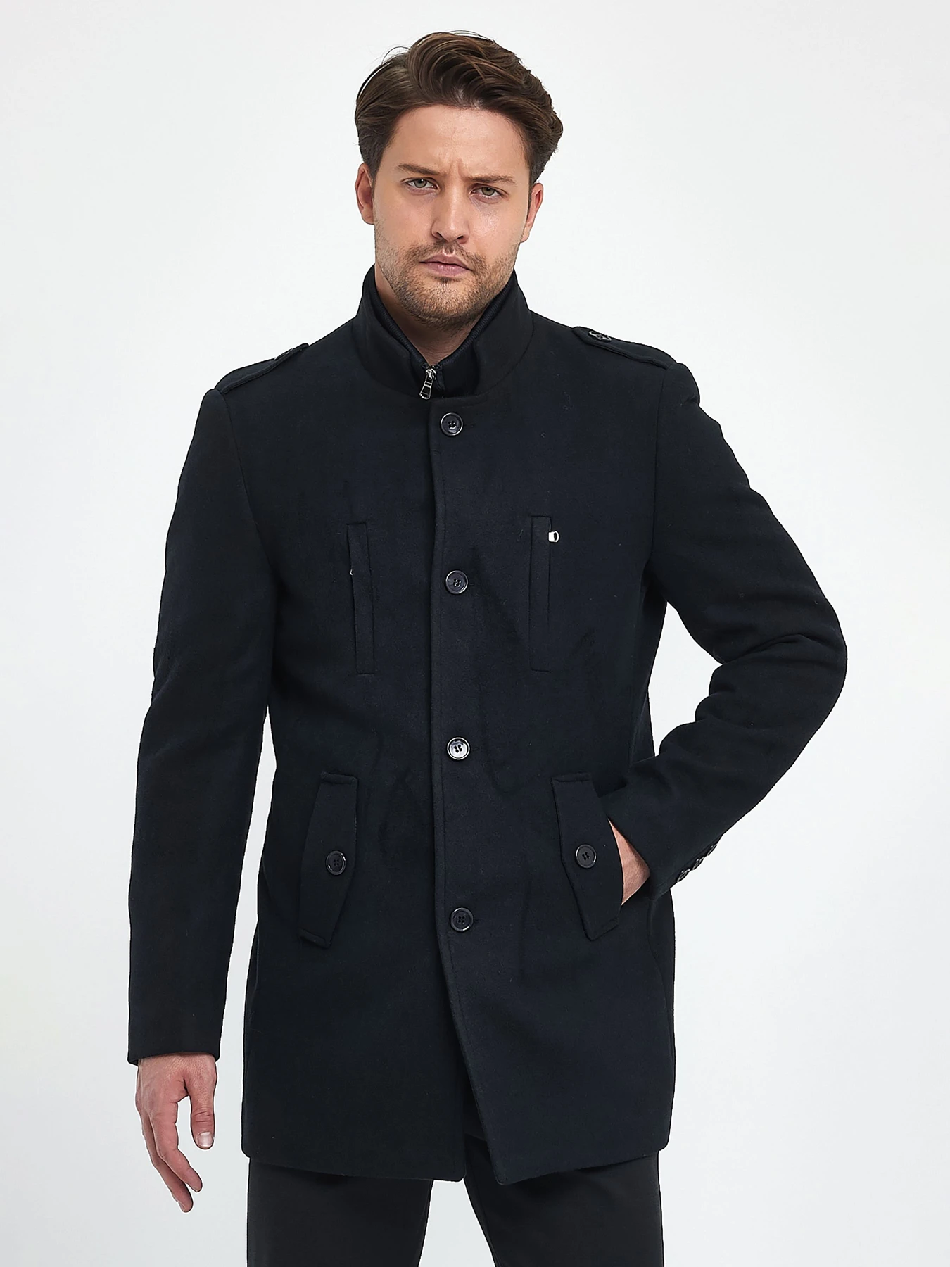 Пальто и плащи Trend Collection модель TC9679DarkBluePLTMN Фото