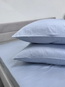 Комплект наволочек из сатина 2 шт. голубого цвета Pearl Blue Ecotton модель 24735 Фото