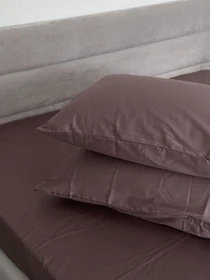 Комплект наволочек из сатина 2 шт. коричневого цвета Stucco Ecotton модель 24743 Фото