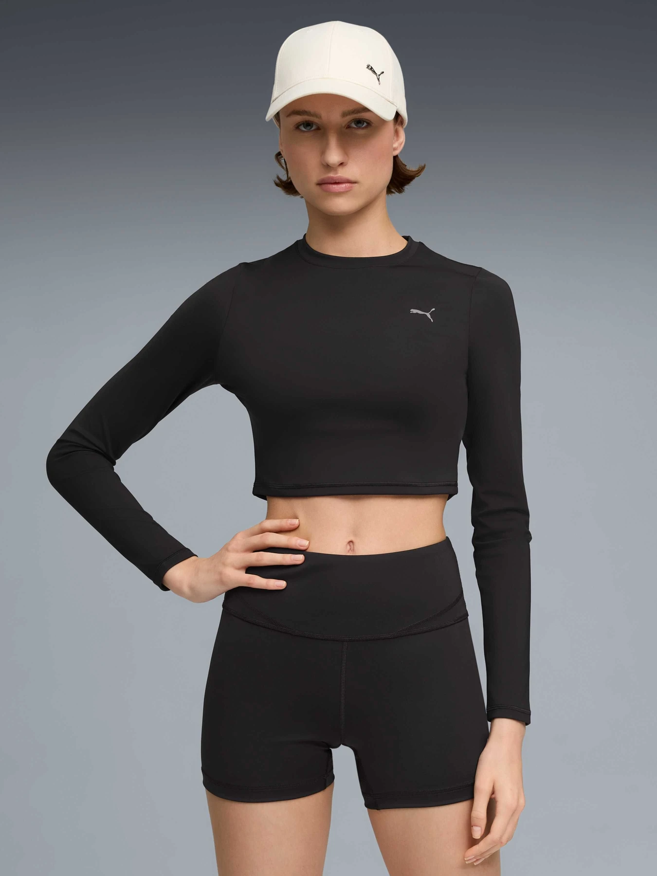 Худи и свитшоты PUMA W Shape Cropped Ls модель 527473 Фото