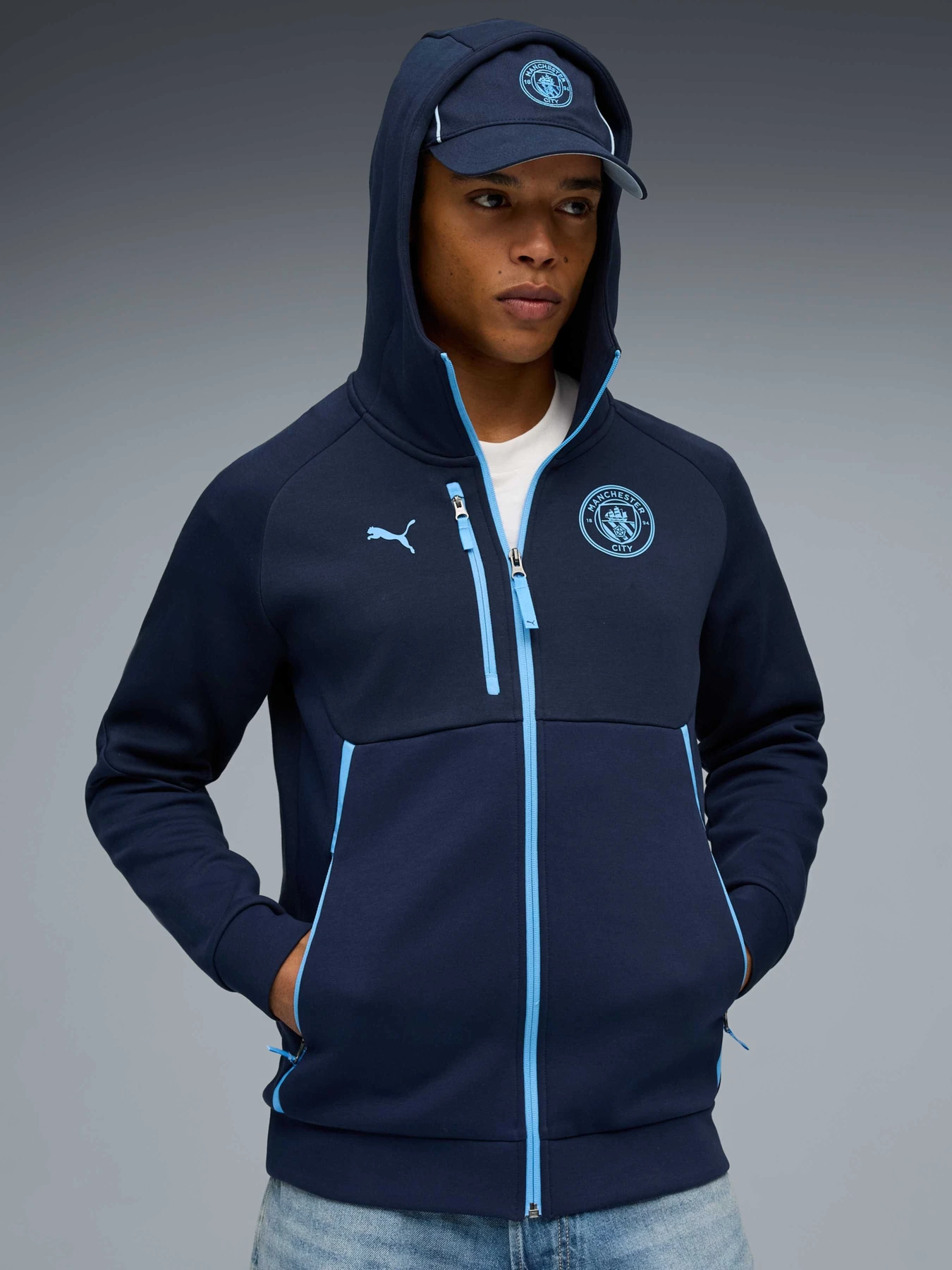 Худі та світшоти PUMA Mcfc Tech Fz Hoodie модель 782656 Фото