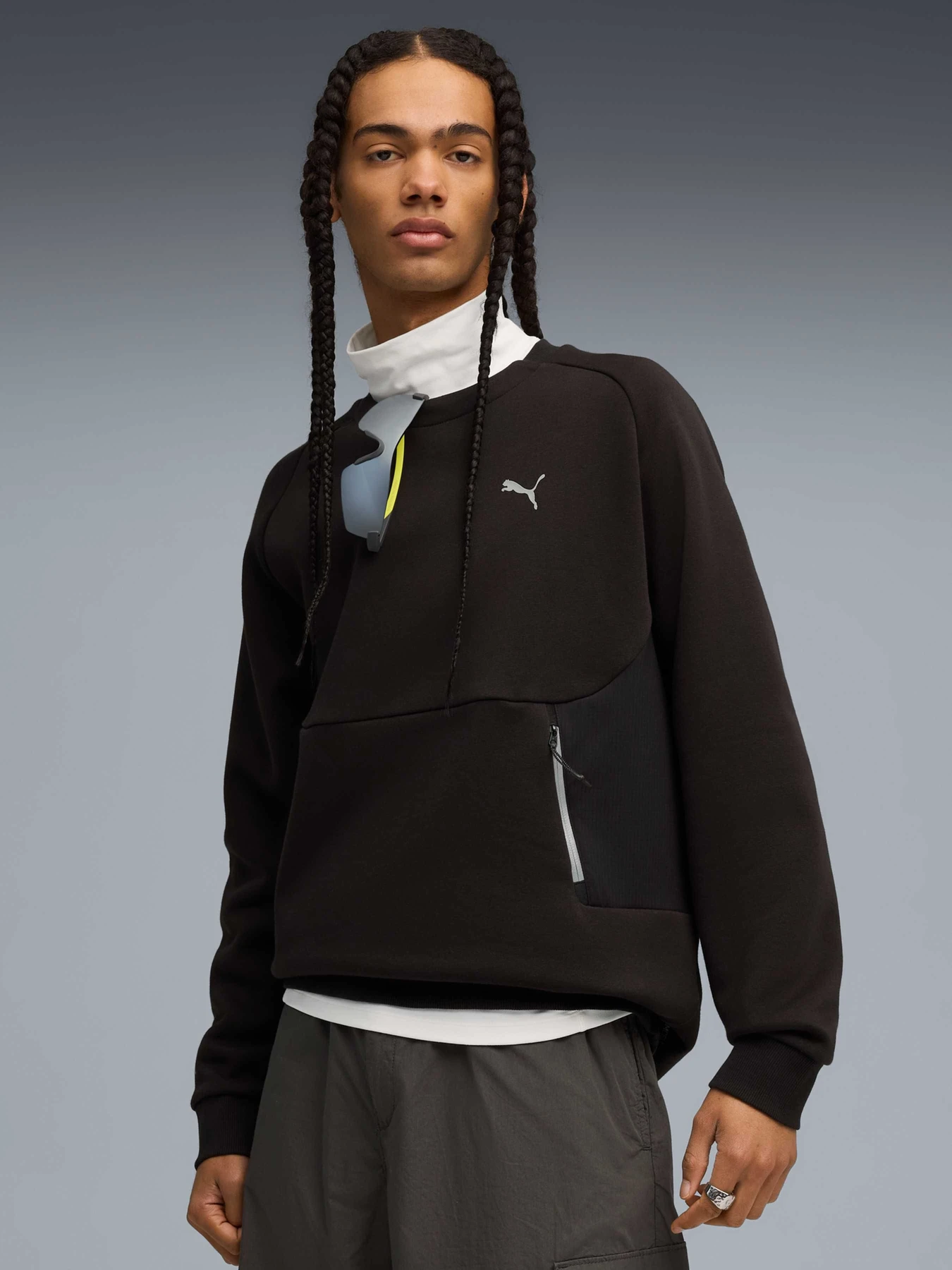 Худі та світшоти PUMA Tech Relaxed Crew модель 633436 Фото