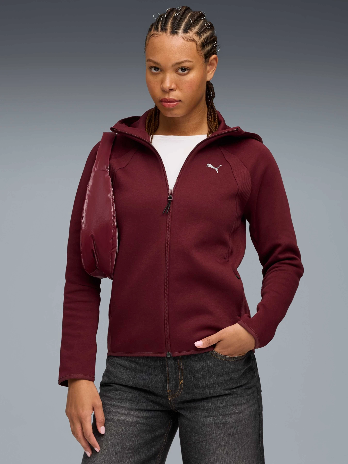 Худі та світшоти PUMA Evostripe Full-zip Hoodie модель 688141 Фото