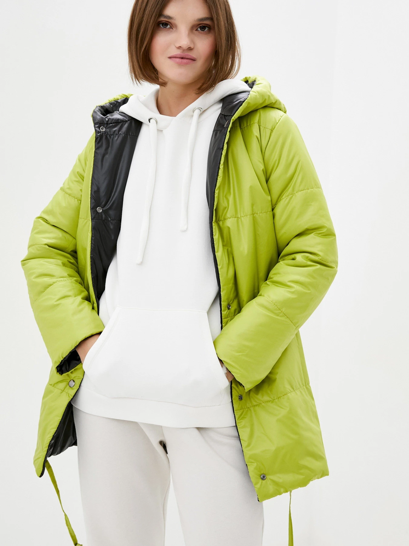 Куртки та дублянки ISSA Plus модель SA-31_blacklightgreen Фото
