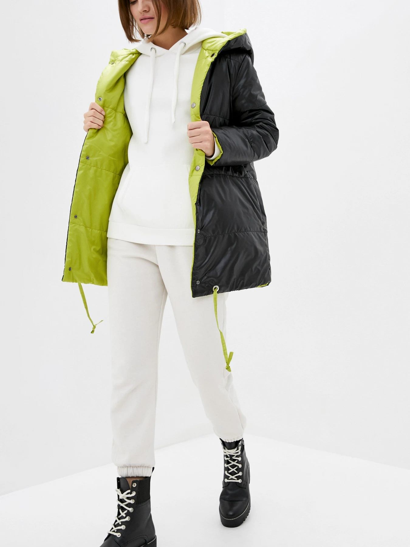 Куртки та дублянки ISSA Plus модель SA-31_blacklightgreen Фото