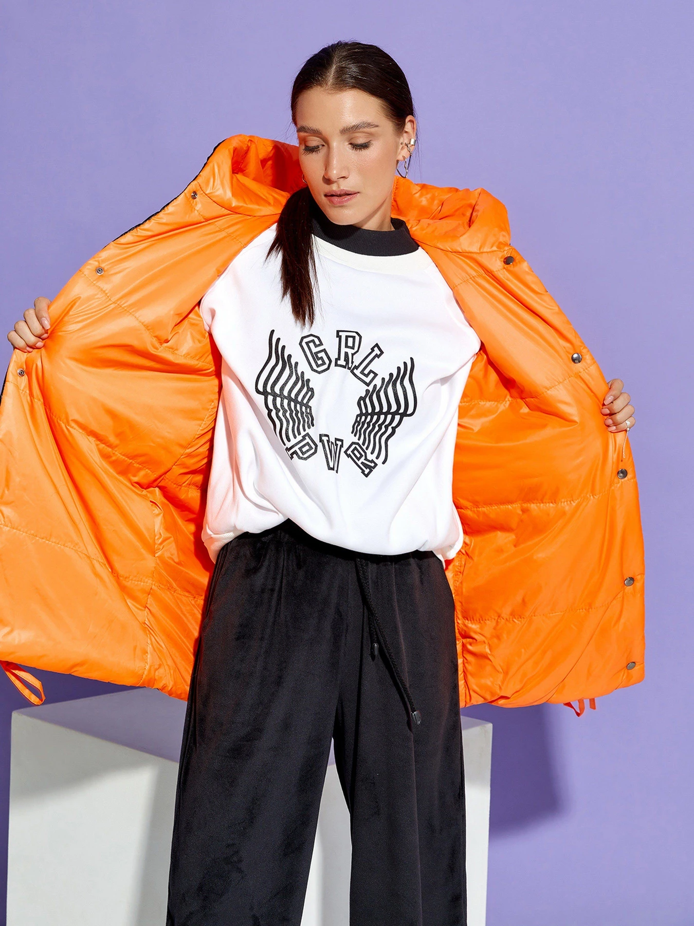 Куртки и дубленки ISSA Plus модель SA-31_blackorange Фото