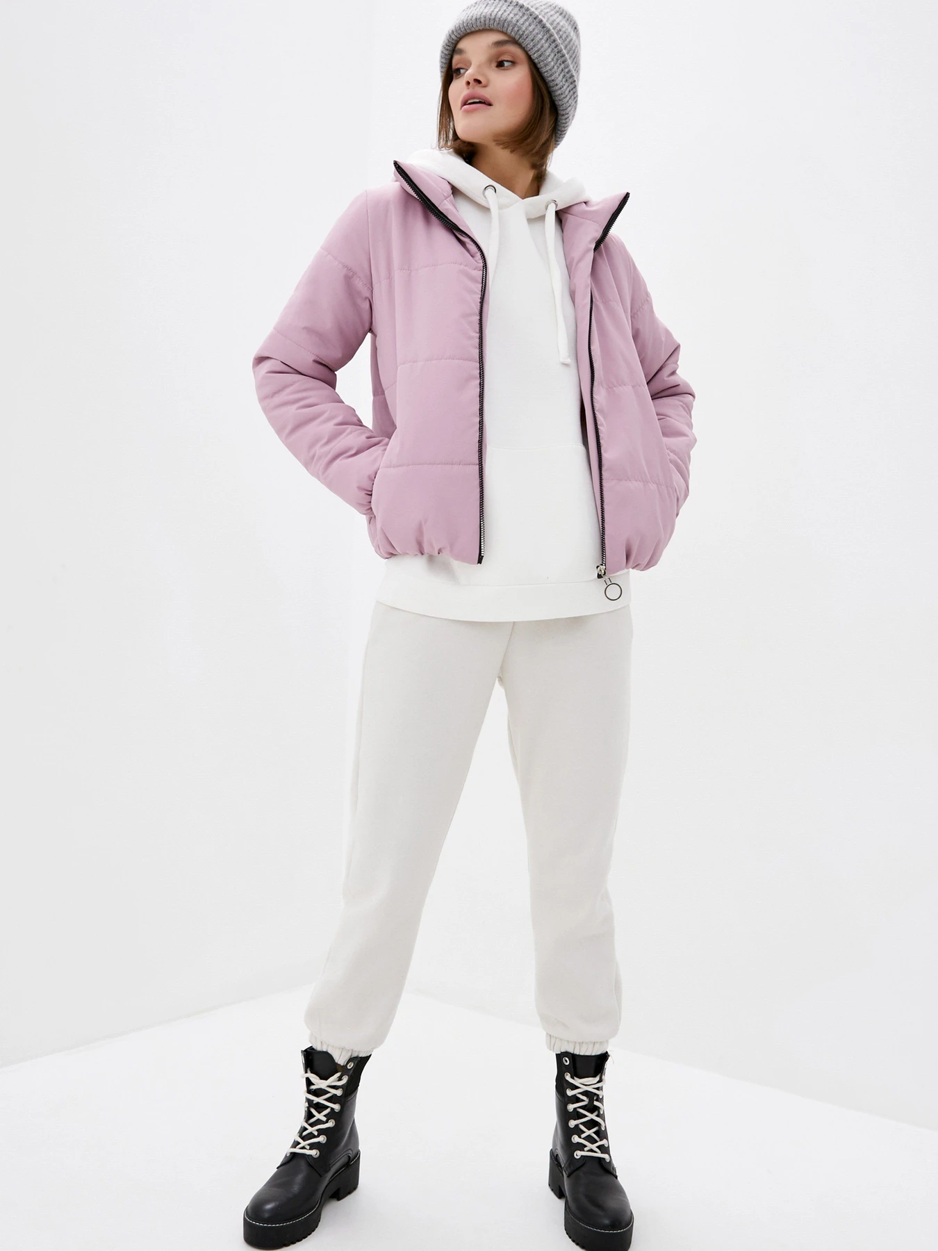 Куртки и дубленки ISSA Plus модель SA-308_pink Фото