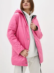 Куртки и дубленки ISSA Plus модель SA-31_blackraspberry Фото