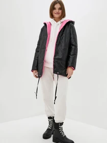 Куртки и дубленки ISSA Plus модель SA-31_blackraspberry Фото