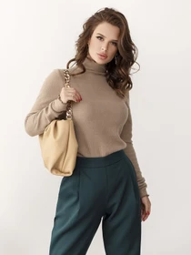 Свитры и кардиганы ISSA Plus модель 12215_lightbrown Фото