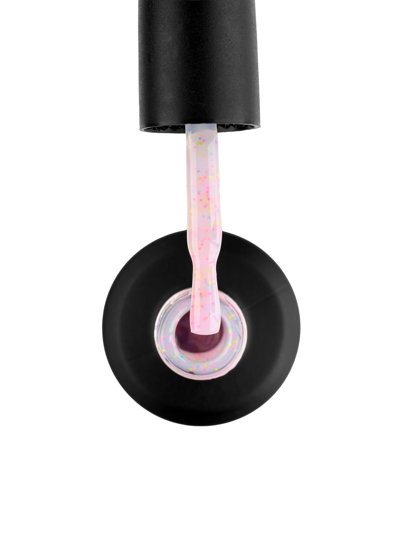 Цветная база Yogurt Base Tutti Frutti Peach Sparkle, светло-розовый с цветным конфетти Йогуртова кольорова база серії Tutti Frutti GLOSS COMPANY модель 4823271411797 Фото