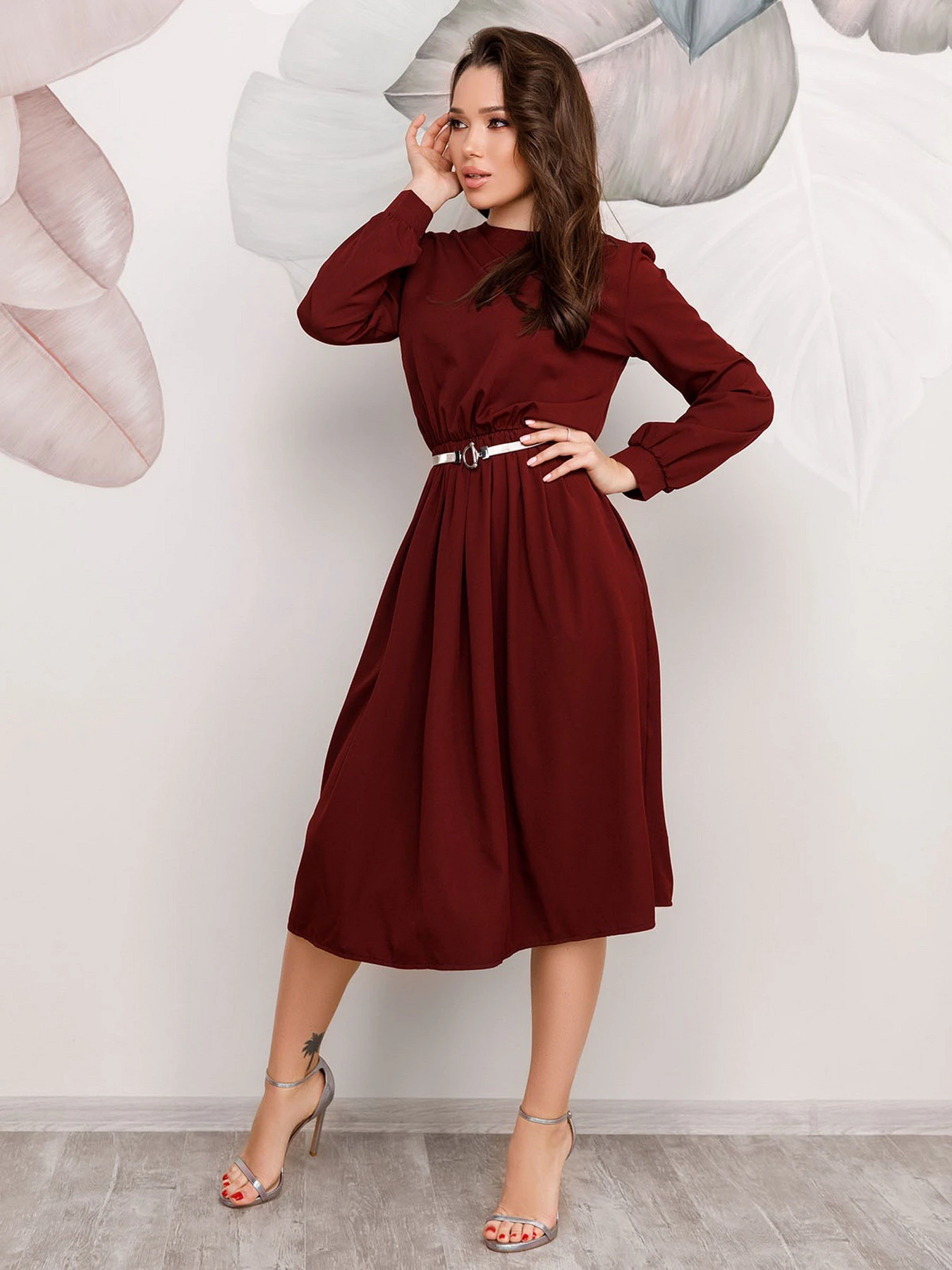 Платья ISSA Plus модель 12510_claret Платья ISSA Plus модель 12510_claret Фото