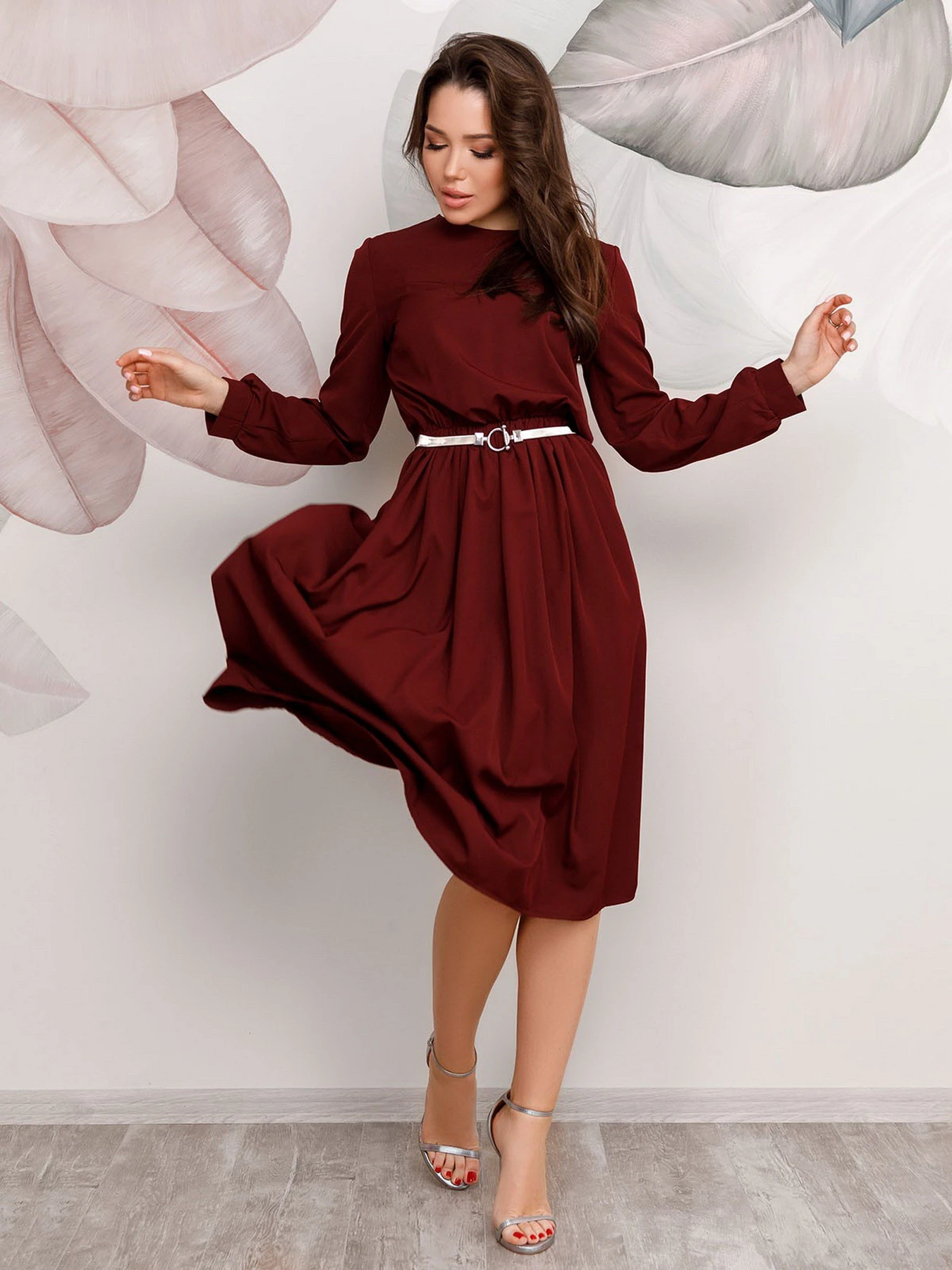 Платья ISSA Plus модель 12510_claret Платья ISSA Plus модель 12510_claret Фото