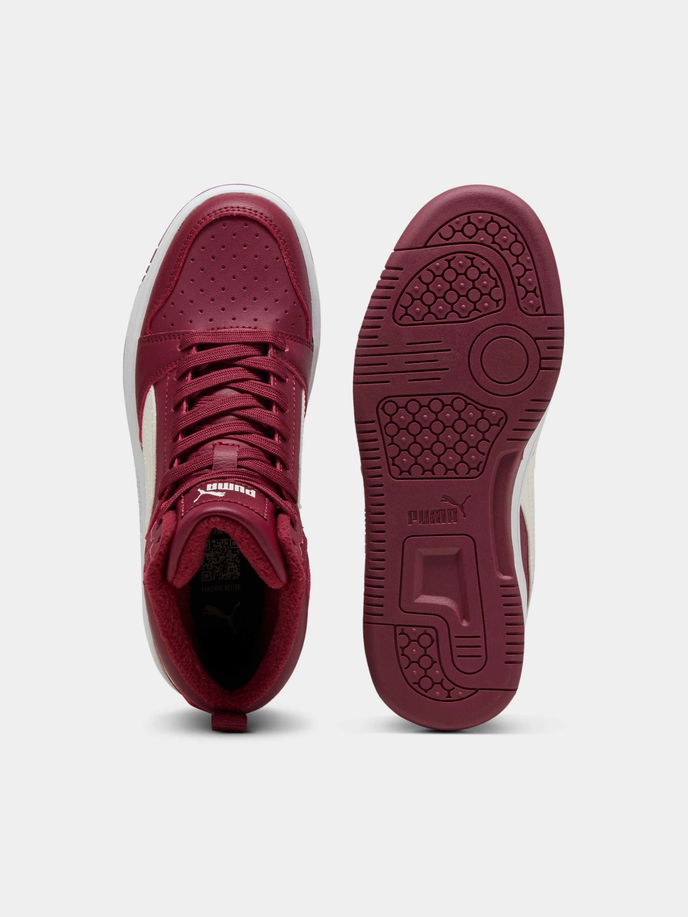 Кеды PUMA Rebound V6 Mid Wtr Jr модель 394685 Кеды PUMA Rebound V6 Mid Wtr Jr модель 394685 Фото