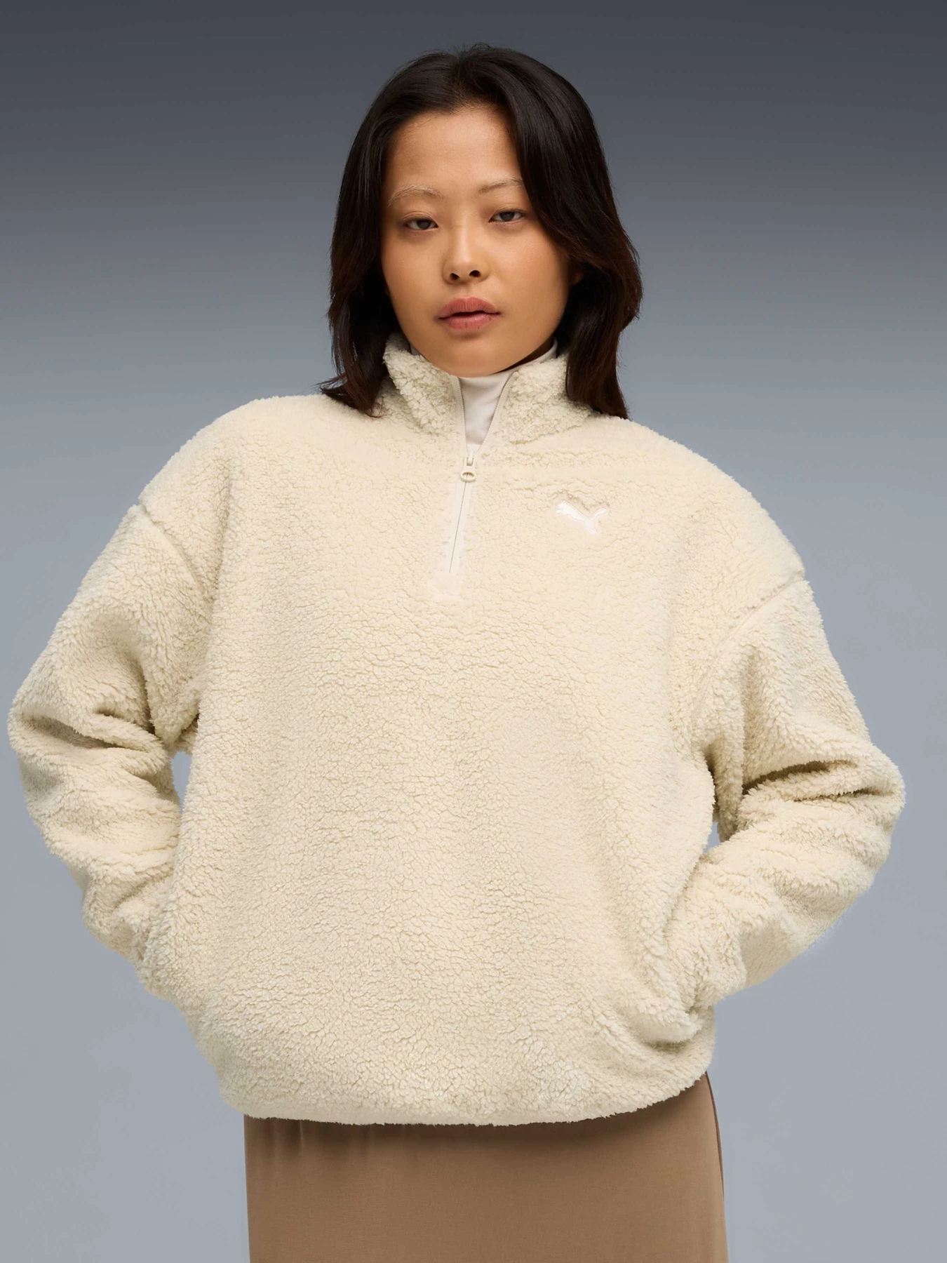 Худи и свитшоты PUMA Ess Elevated Half-zip Crew модель 688111 Фото