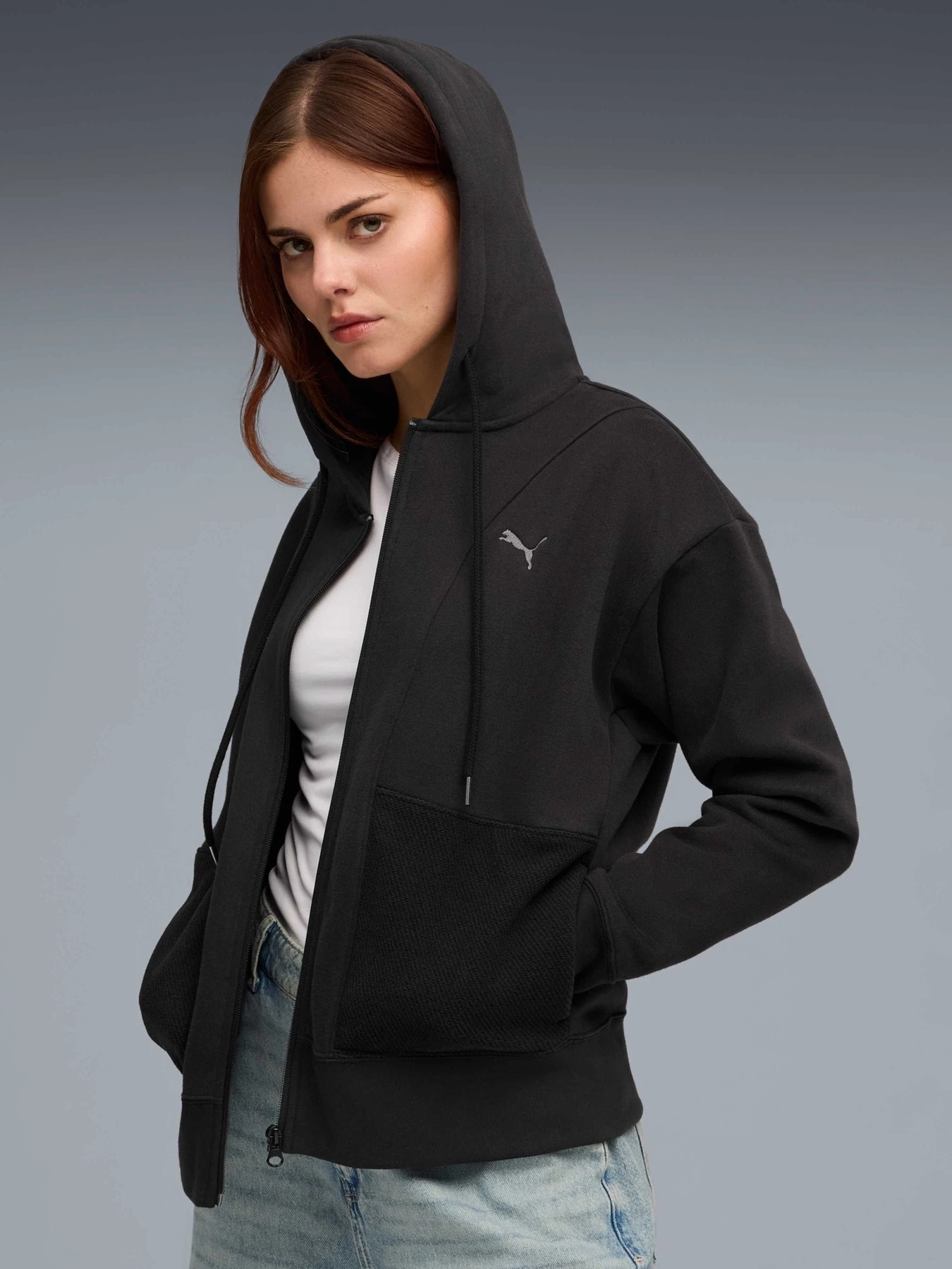 Худі та світшоти PUMA Her Relaxed Full-zip Hoodie модель 633011 Фото