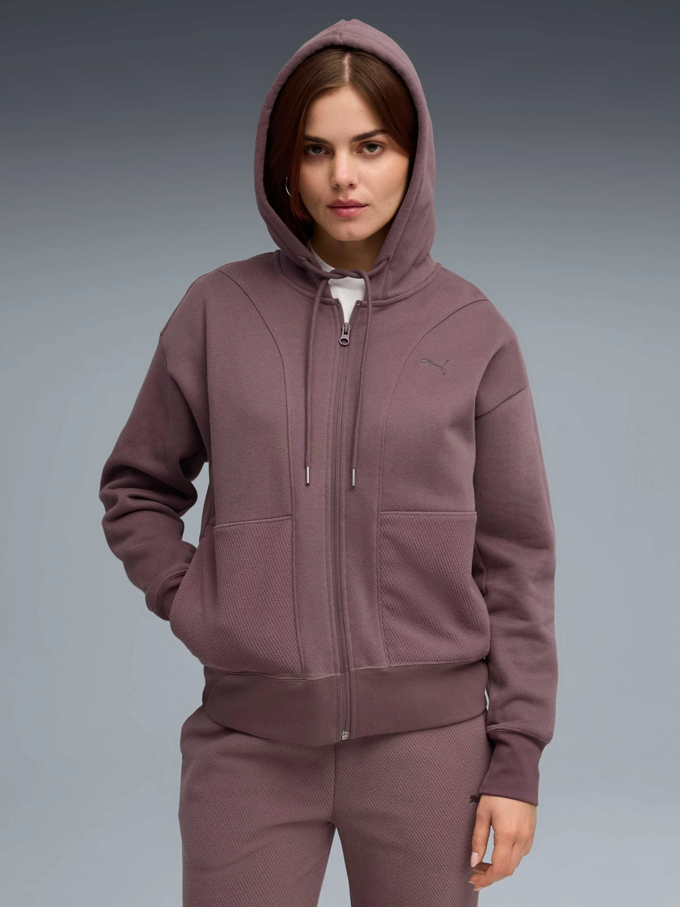 Худі та світшоти PUMA Her Relaxed Full-zip Hoodie модель 633011 Фото