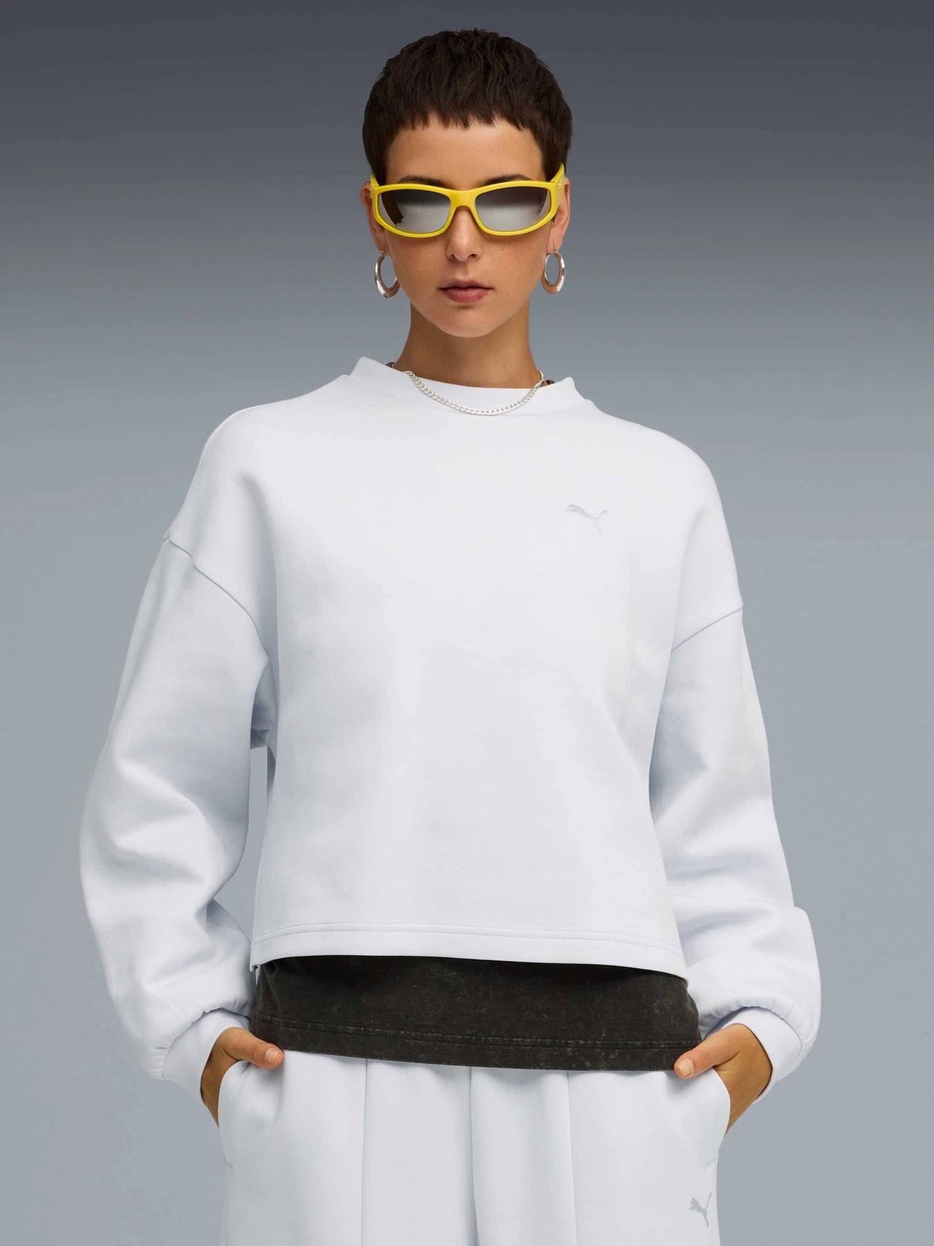 Худи и свитшоты PUMA Wardrobe Ess Oversized Crew модель 632050 Худи и свитшоты PUMA Wardrobe Ess Oversized Crew модель 632050 Фото