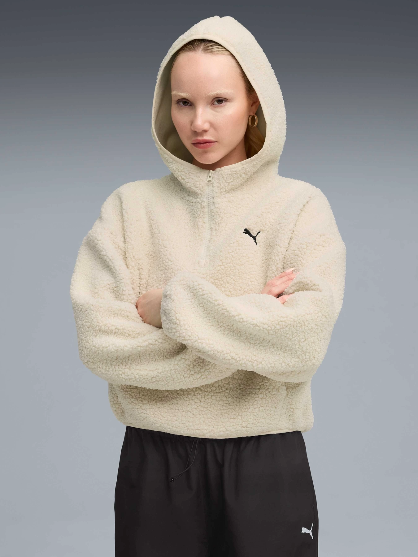 Худі та світшоти PUMA Wardrobe Ess Polar Fl Hoodie модель 632048 Фото