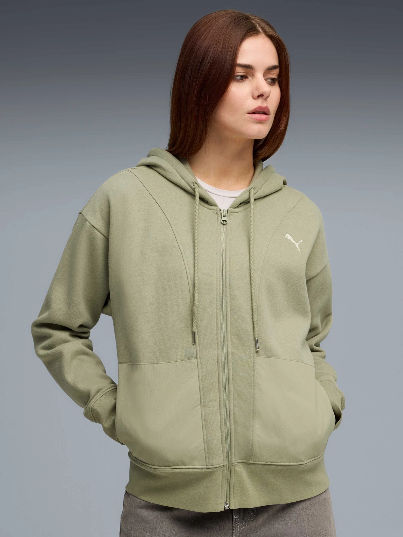 Худі та світшоти PUMA Her Relaxed Full-zip Hoodie модель 688150 Худі та світшоти PUMA Her Relaxed Full-zip Hoodie модель 688150 Фото