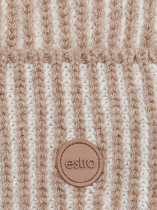 Estro Шапка колір бежевий фото 3