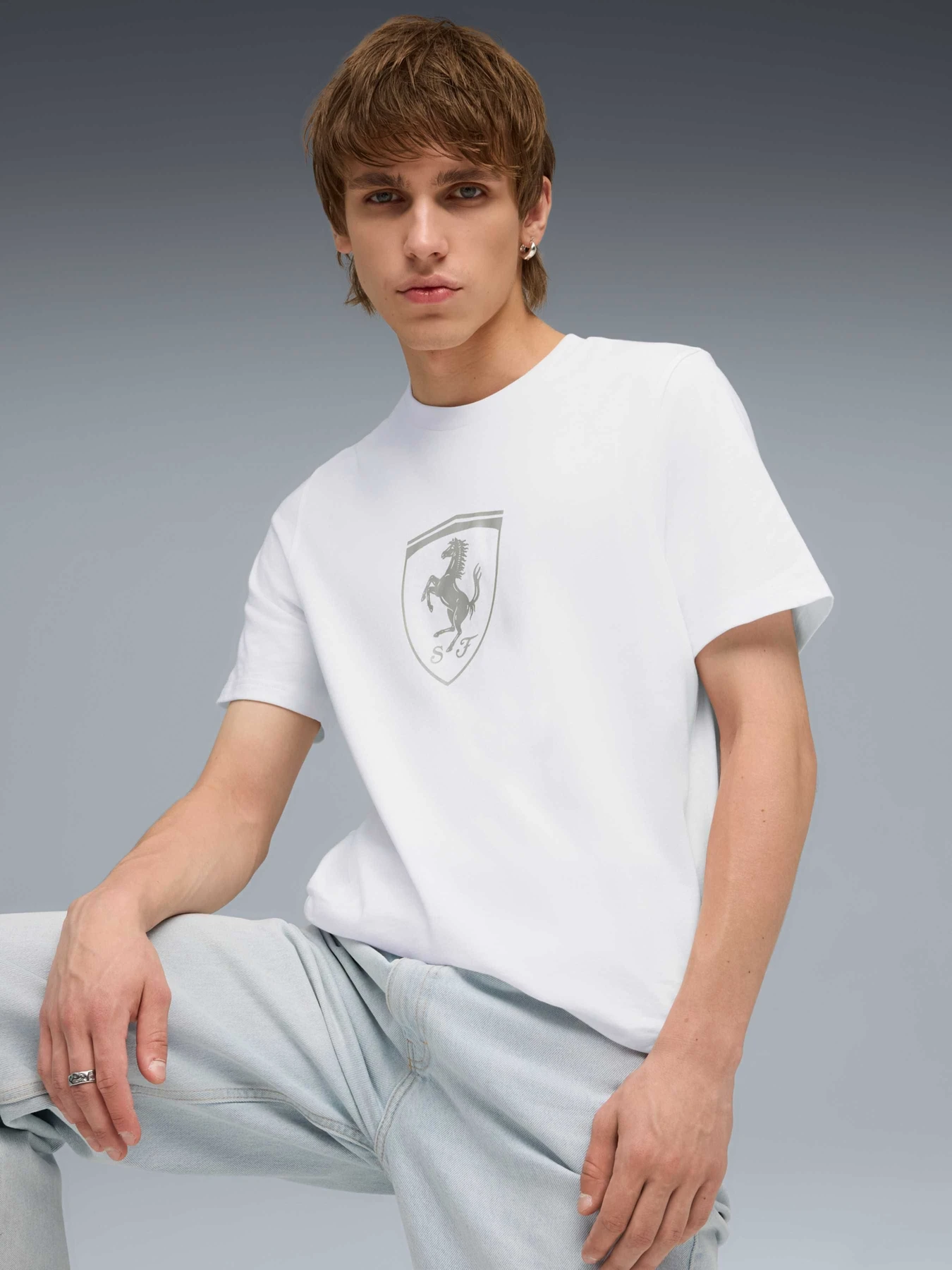Футболки и поло PUMA Ferrari Tonal Shield Tee модель 632785 Фото
