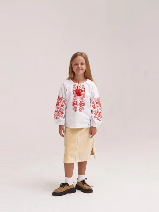 Бавовняна Дитяча Вишита сорочка MEREZHKA фото 3
