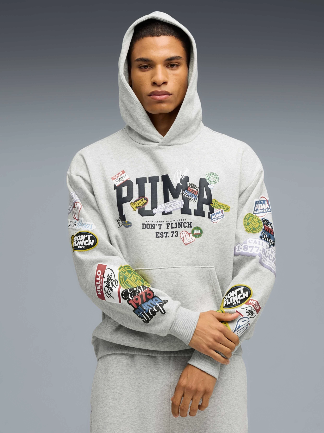 Худі та світшоти PUMA Sticker Pack Pullover Hoodie модель 632827 Фото