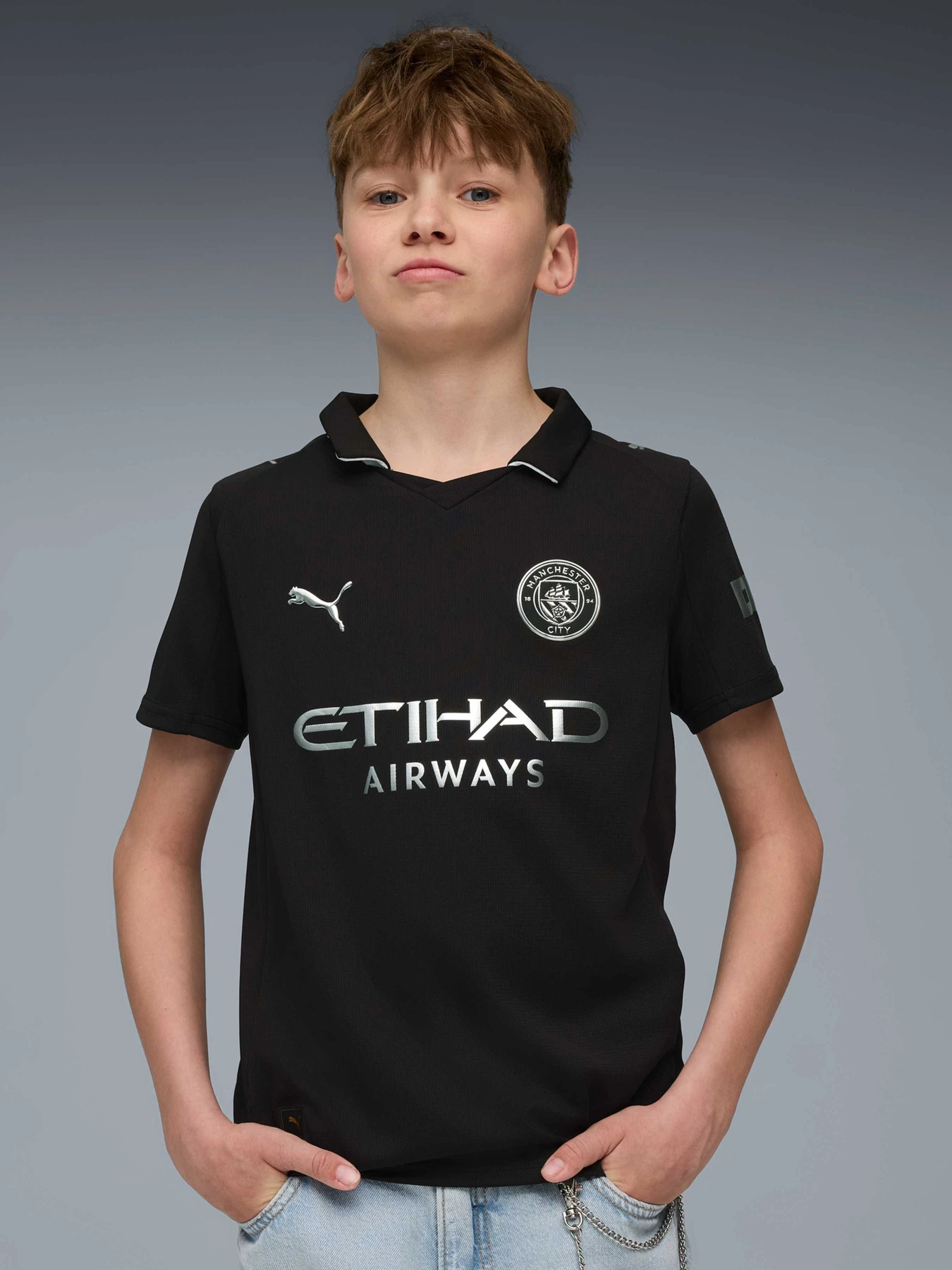 Футболки и поло PUMA Mcfc Away Jersey Replica Jr модель 780353 Фото