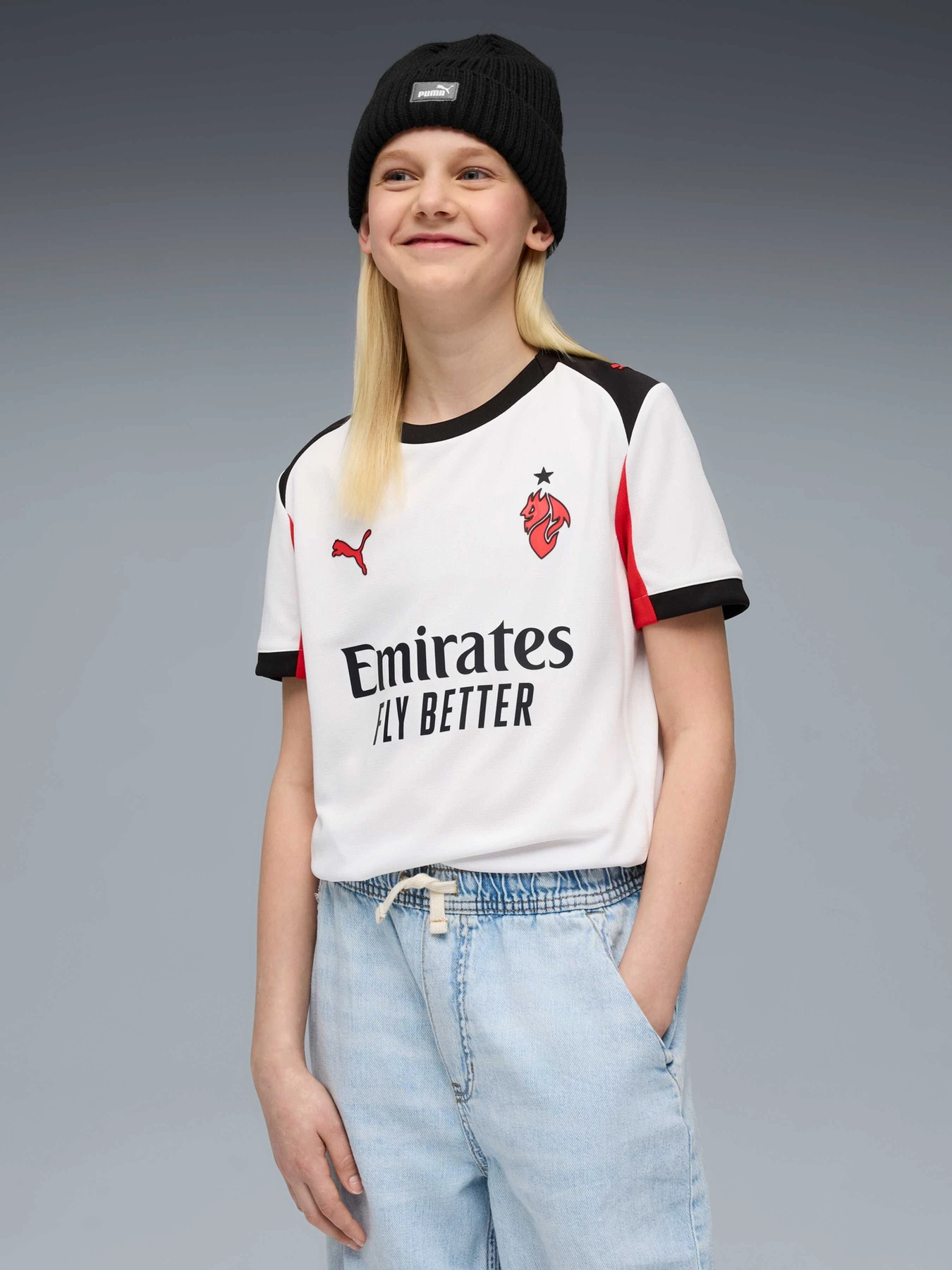 Футболки и поло PUMA Acm Away Jersey Replica Jr модель 779974 Фото