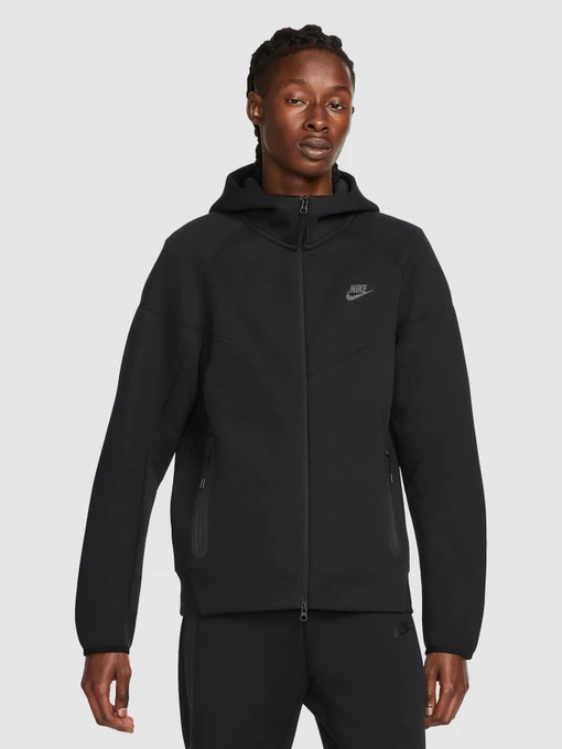 Худи и свитшоты NIKE Sportswear Tech Fleece Windrunner Full-Zip Hoodie модель FB7921-010 Фото