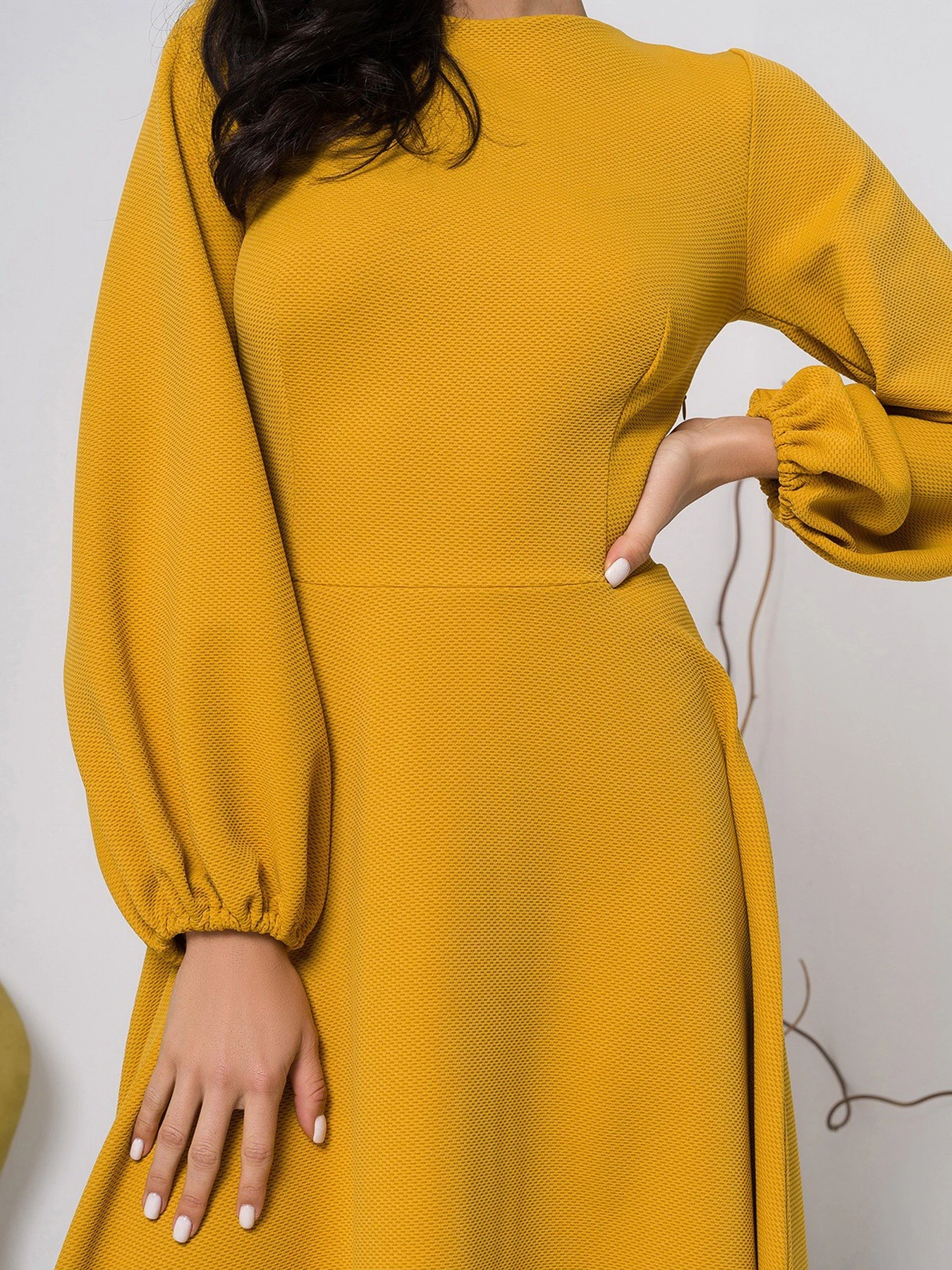 Сукні ISSA Plus модель 12423_mustard Сукні ISSA Plus модель 12423_mustard Фото