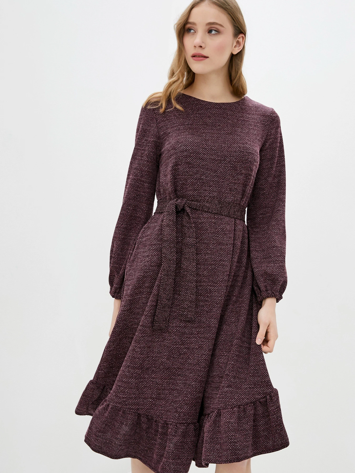 Платья ISSA Plus модель 12957_burgundy Фото