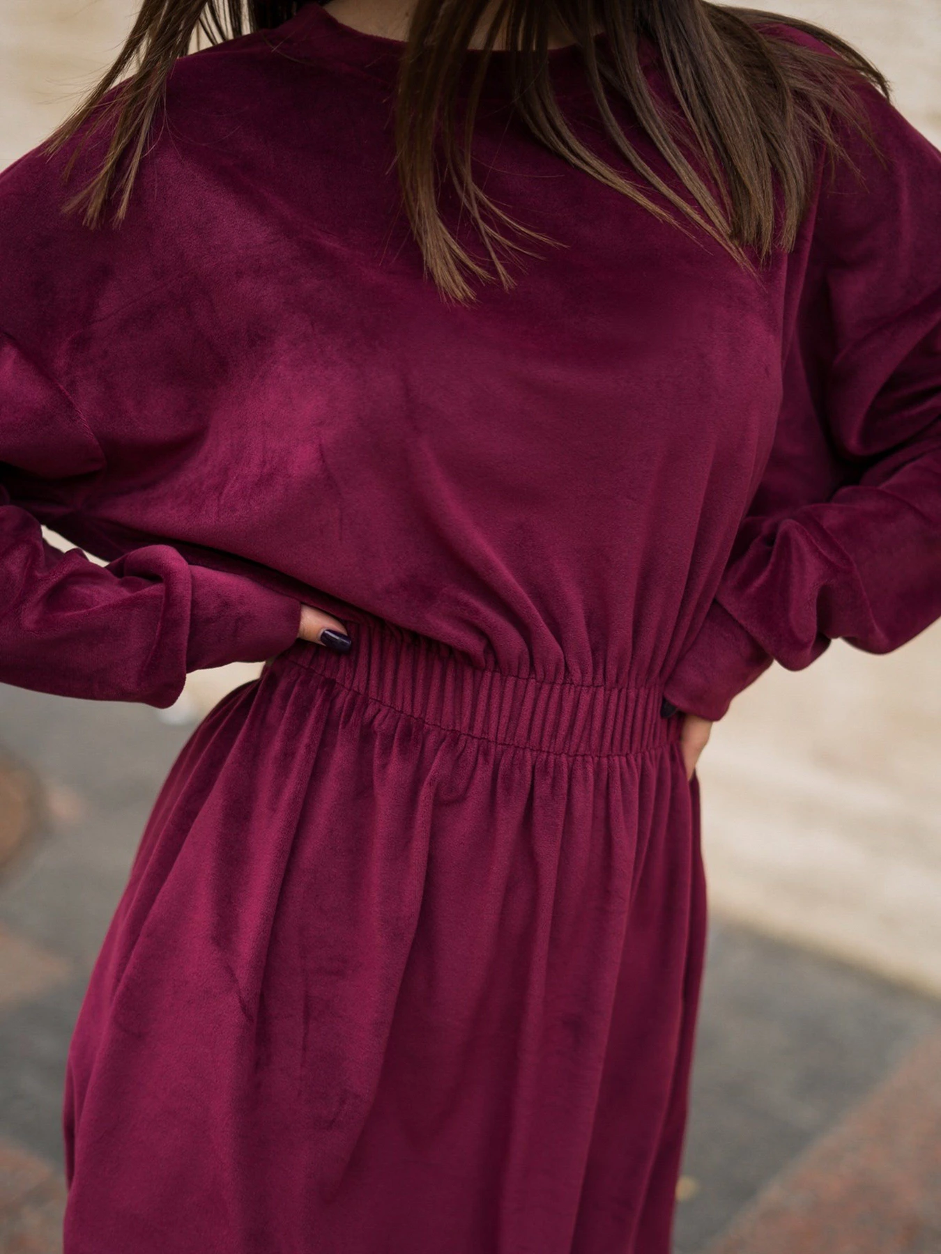 Сукні ISSA Plus модель 12967_burgundy Фото