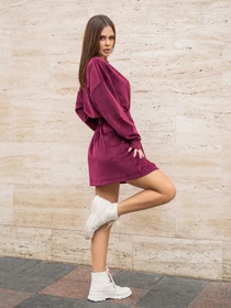 Сукні ISSA Plus модель 12967_burgundy Фото